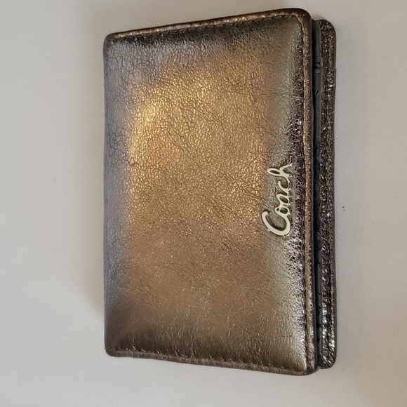 Coach Metallic Mini Skinny Wallet - Picture 1 of 8